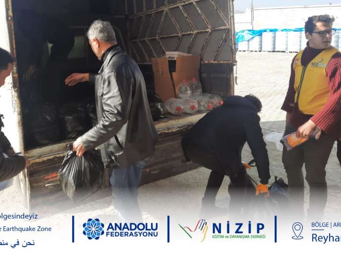 NEDDER Toplanan Yardımları Reyhanlıdaki Anadolu Federasyon Yardım Koordinasyon Merkezine Ulaştırdı