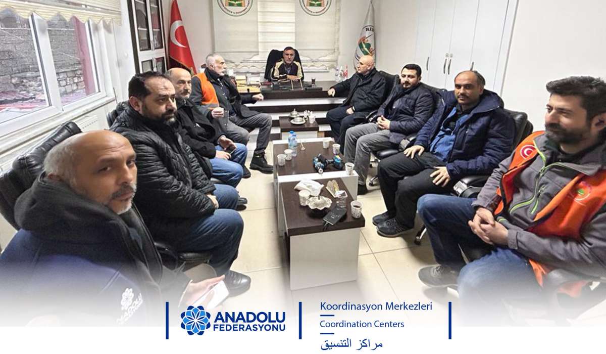 Anadolu Federasyonu Deprem Bölgesi Araştırma ve İnceleme Heyetinden Yardım Koordinasyon Merkezlerine Ziyaret