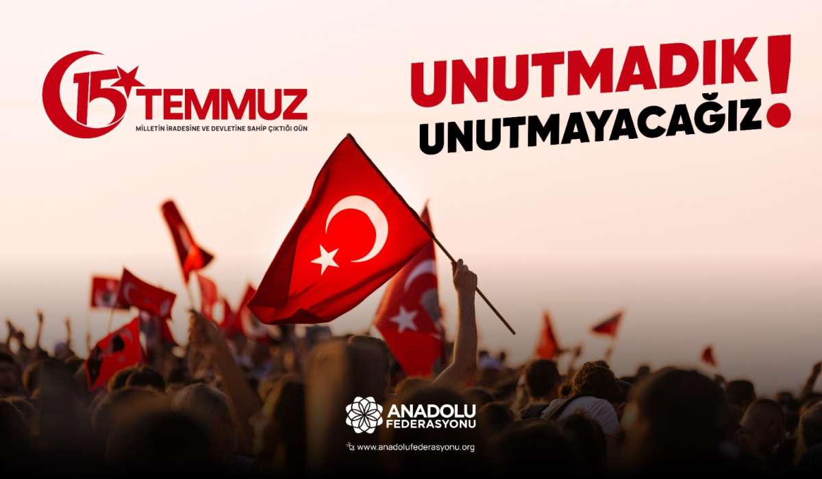 15 Temmuz Milli Birlik ve Demokrasi Günü Kutlu Olsun   