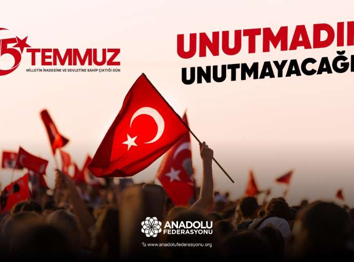 15 Temmuz Milli Birlik ve Demokrasi Günü Kutlu Olsun   